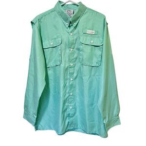 Ducks Unlimited Men's Light Green Lightweight Vented Button Down Size M